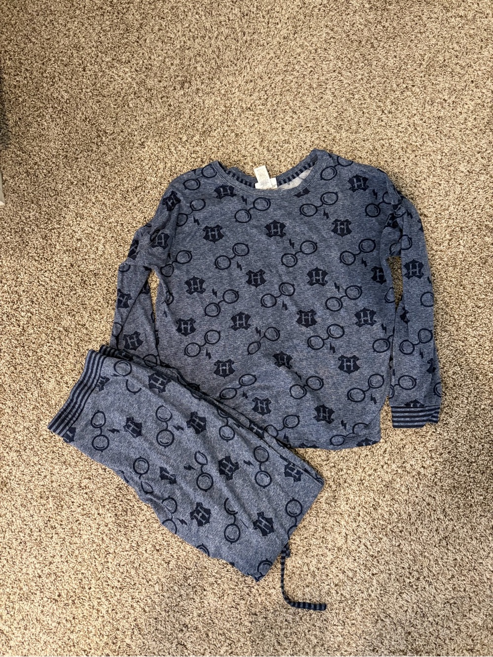 Heathered Navy Blue Harry Potter Pajama Set